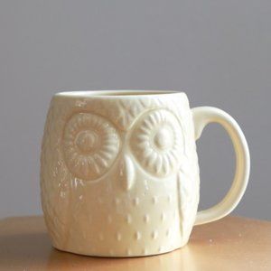WEST ELM Coffee Tea  Mug Cup OWL Perfect Condition